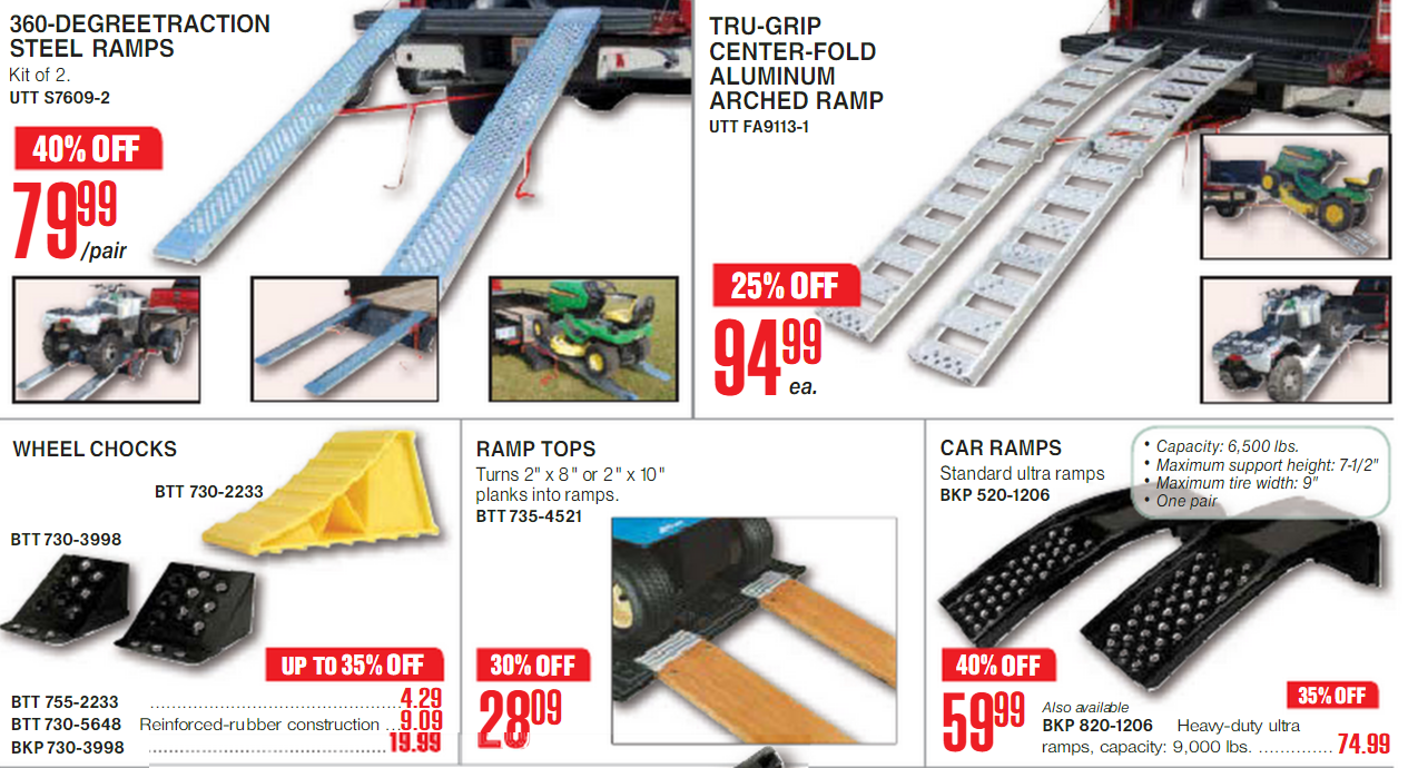 Save on Ramps and Wheel Chocks Redwater NAPA Auto Parts Store in
