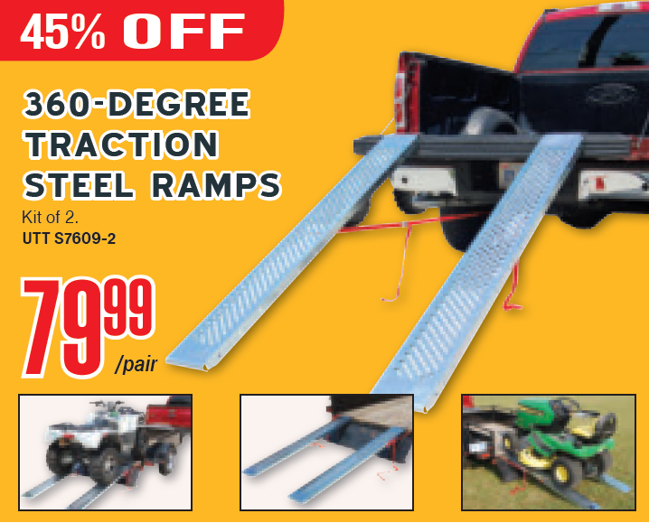 45 Percent Off - 360 Degree Traction Steel Ramps
