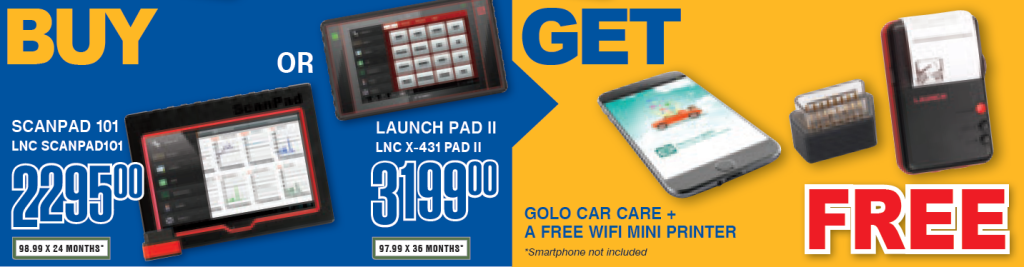 Buy One Get One - Scan Pad or Launch Pad - GOLO Car Care Free Mini Printer