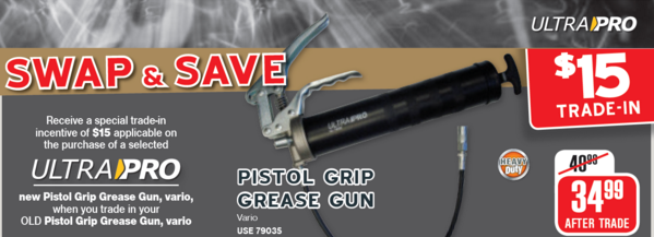 Swap and Save March - Grease Gun